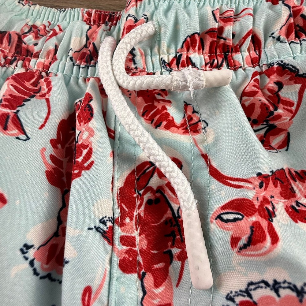 Brooks Brothers Boys Blue Lobster Print Swim Trunks Shorts Size 12 Preppy Summer - Picture 3 of 16